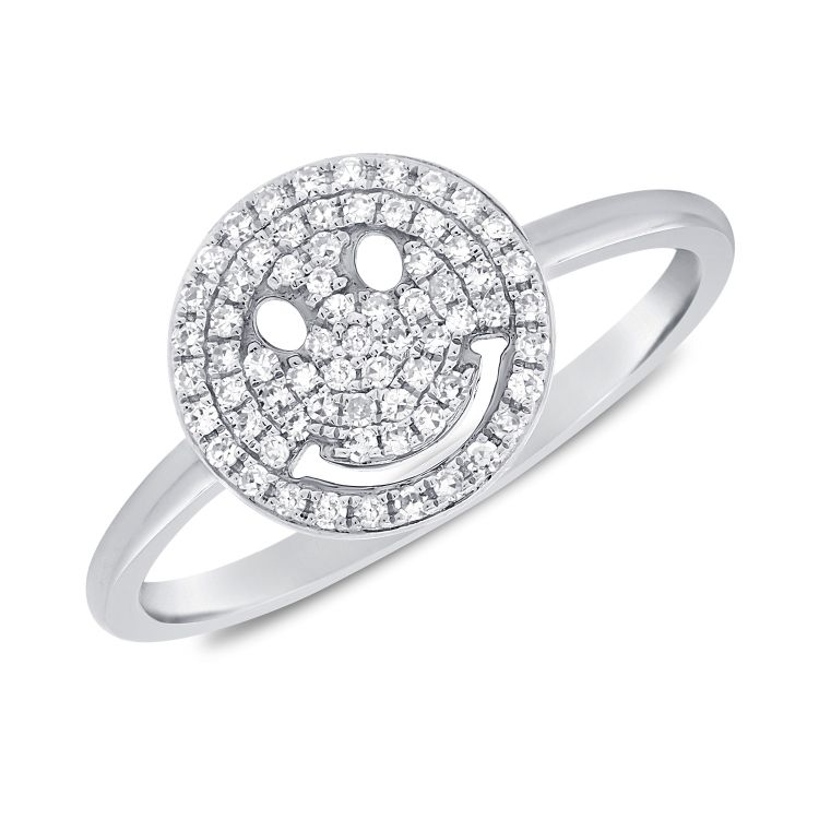 14K GOLD DIAMOND SAMMY SMILEY RING – Jen K Online