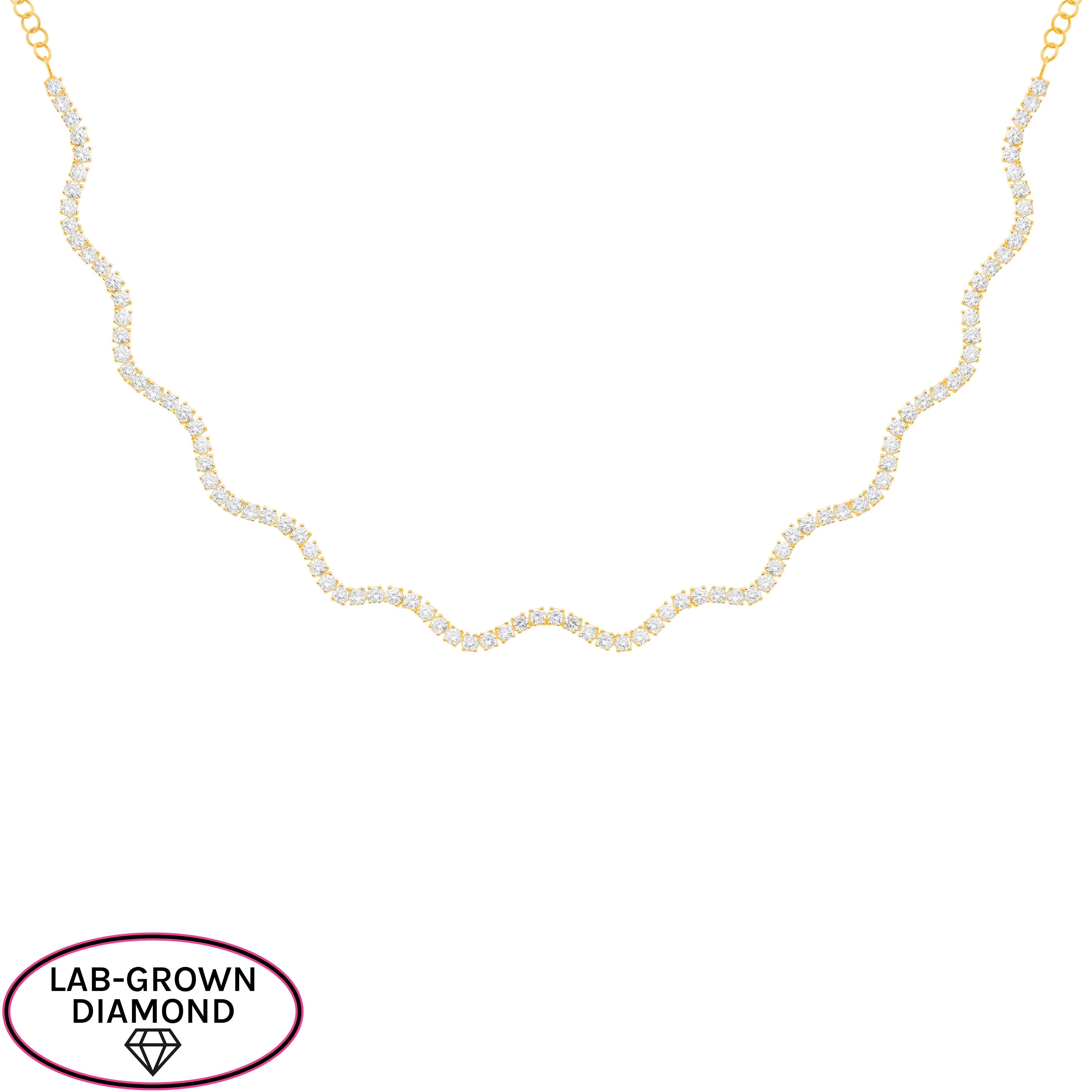 14K GOLD LAB GROWN DIAMOND JILLIAN TENNIS NECKLACE – Jen K Online