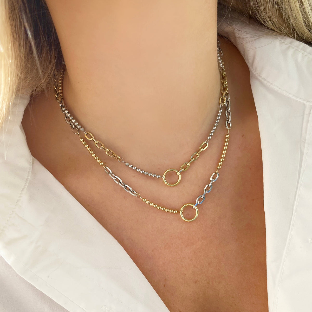☆【VINTAGE HOLLYWOOD】☆14k Gold Color Dot Necklac.e☆ Tiny Sunburst 14k Yellow Gold Pendant Necklace in White