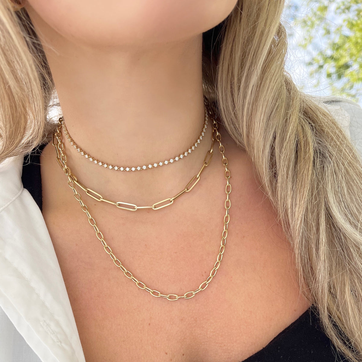 14K GOLD DIAMOND ANDI CHOKER – Jen K Online