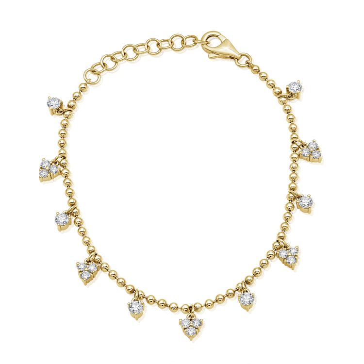 14K GOLD DIAMOND CARA FLOWER BRACELET – Jen K Online