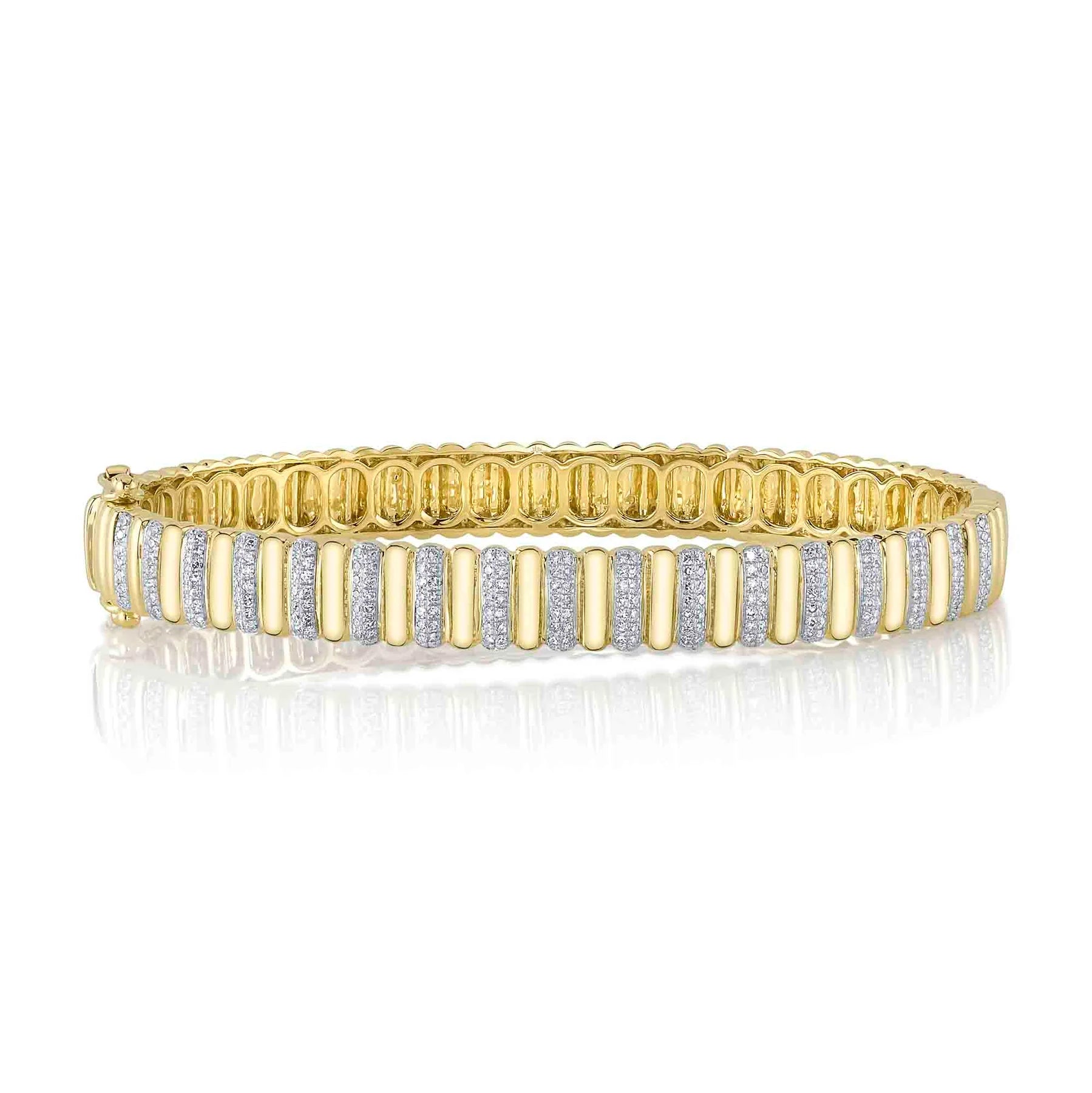 14K GOLD DIAMOND NICOLE BANGLE – Jen K Online