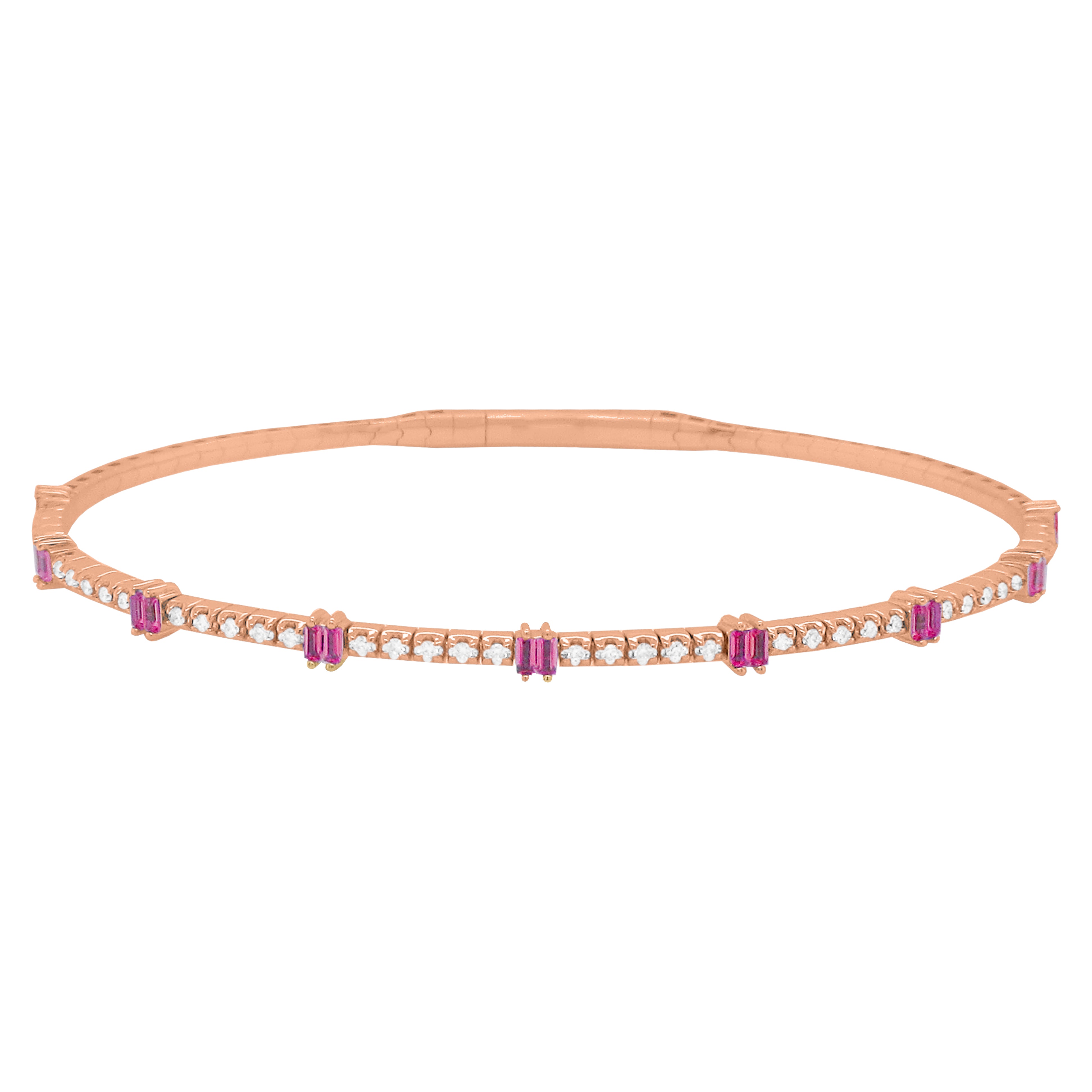 14K GOLD DIAMOND RUBY KAIA FLEX BANGLE – Jen K Online