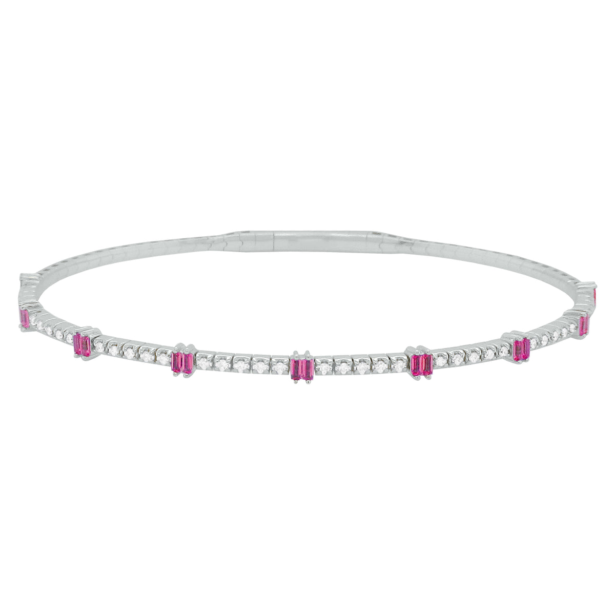 14K GOLD DIAMOND RUBY KAIA FLEX BANGLE – Jen K Online