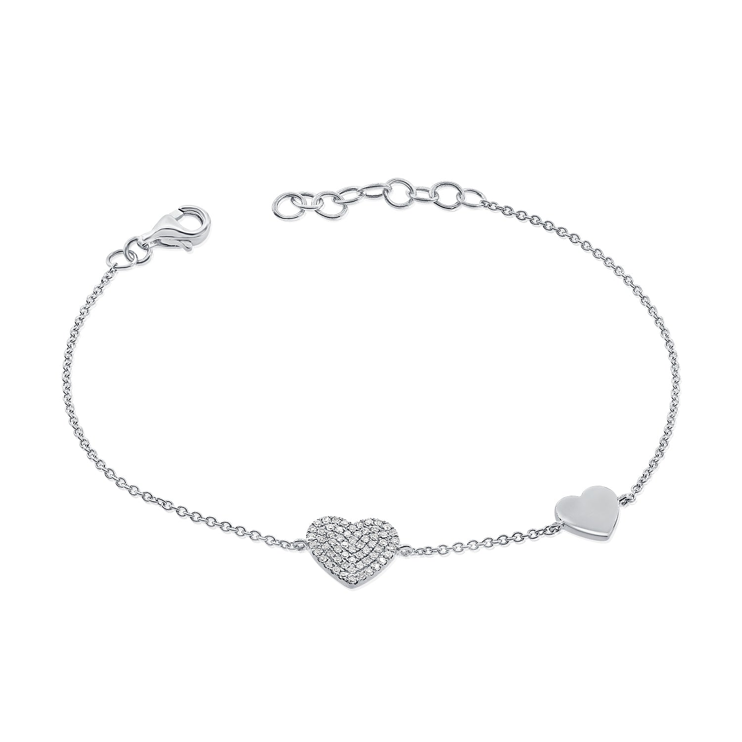 14K GOLD DIAMOND HAYDEN HEART BRACELET – Jen K Online