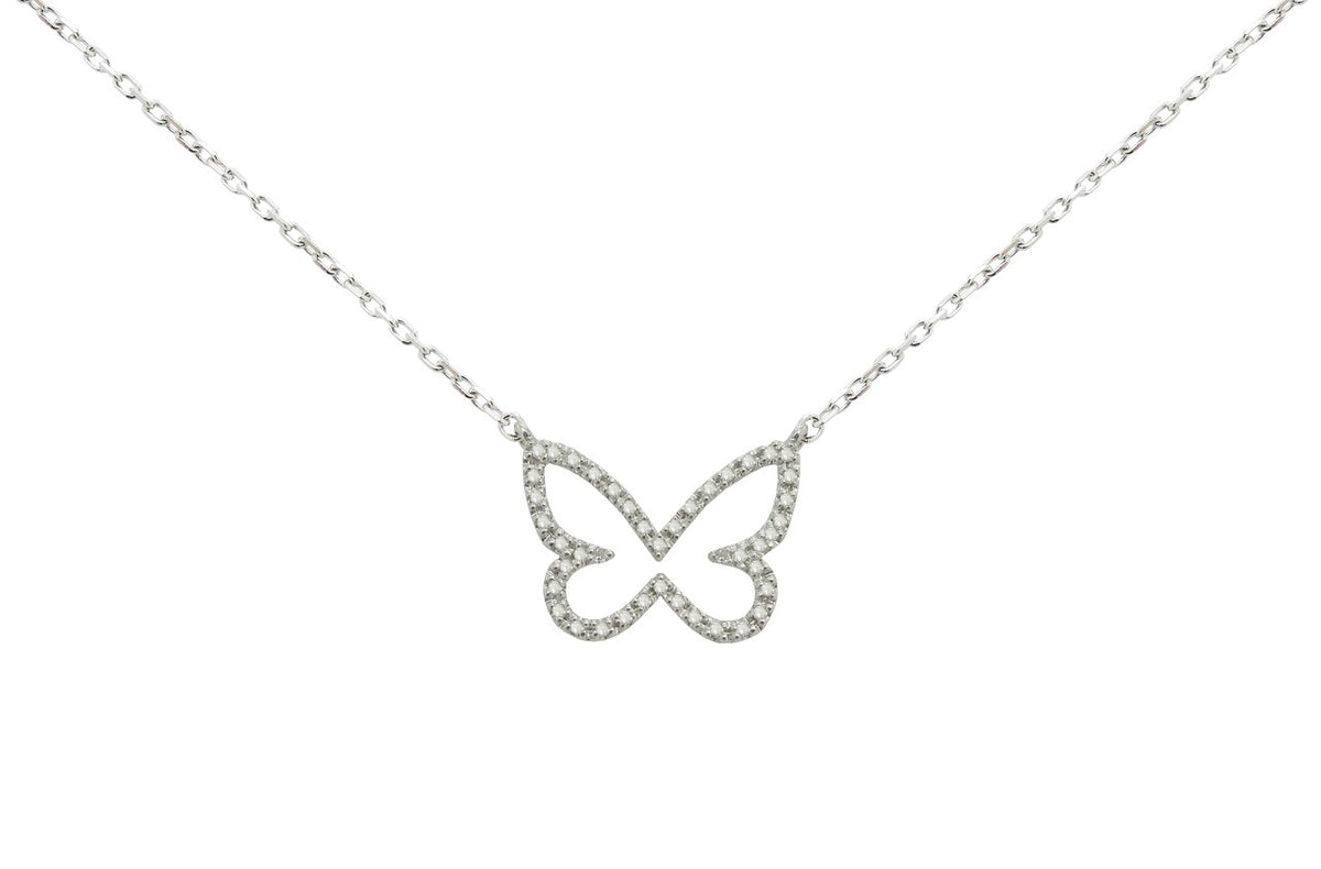 Collana con Aereo e Zirconi in Argento 925 Collana con Aereo e Zirconi in Argento 925