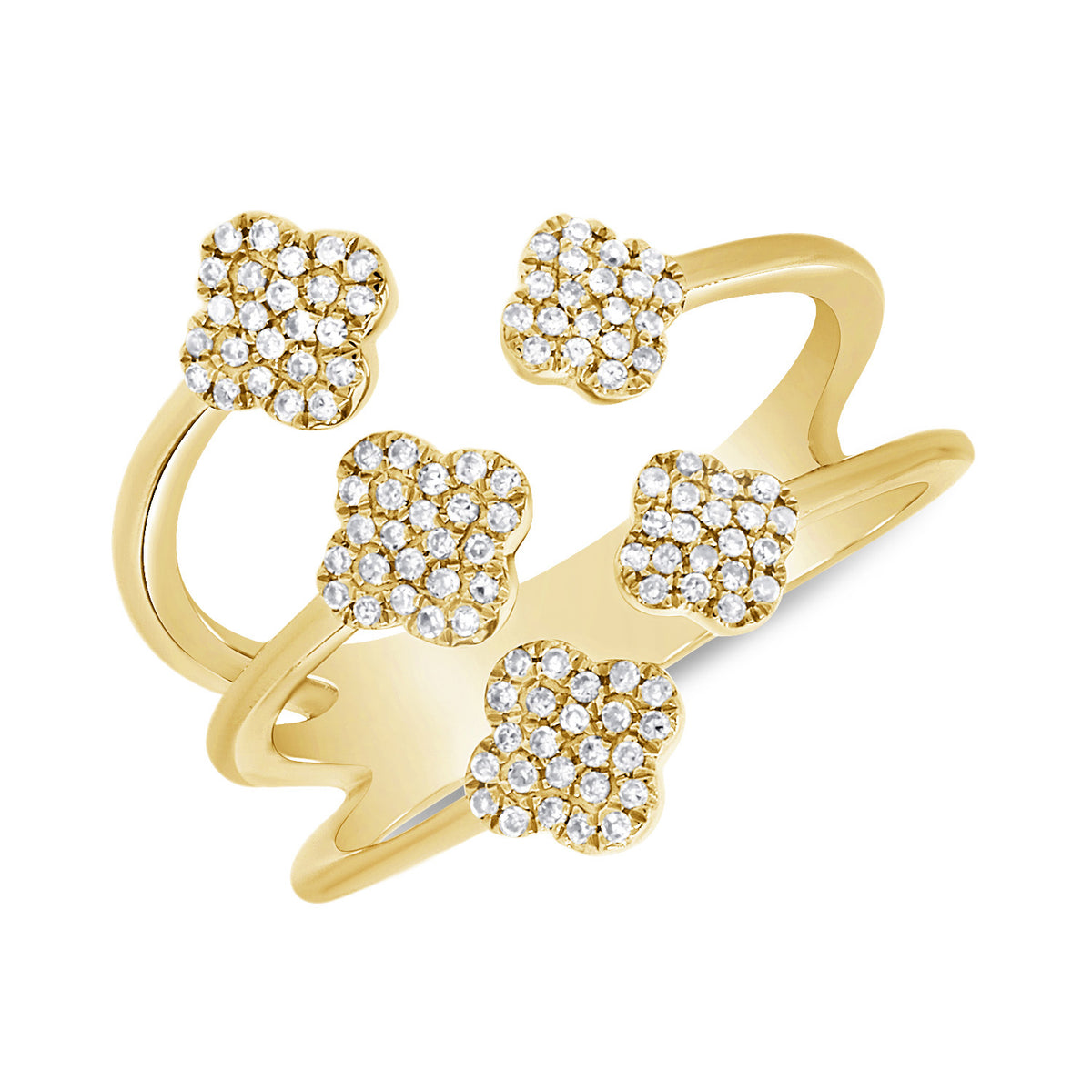 14K GOLD DIAMOND IRIS STAR RING – Jen K Online