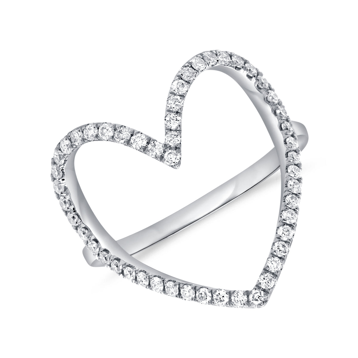 14K GOLD DIAMOND LILLY HEART RING – Jen K Online