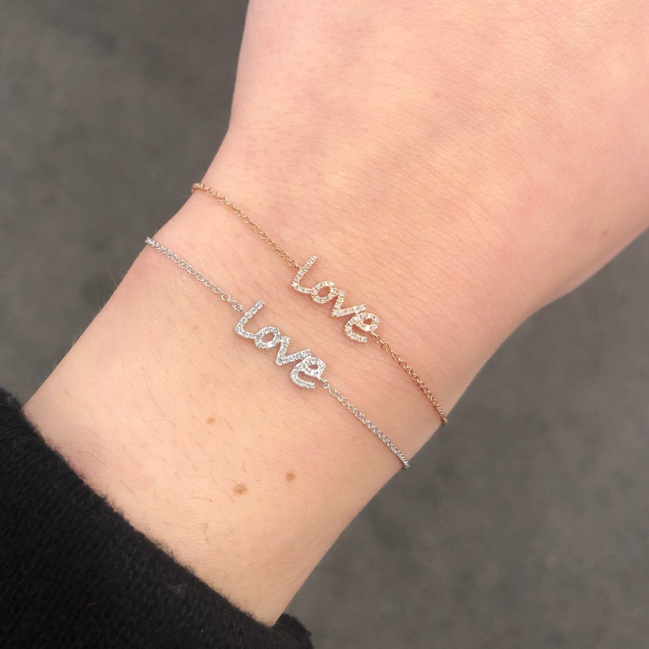 Cursive deals love bracelet