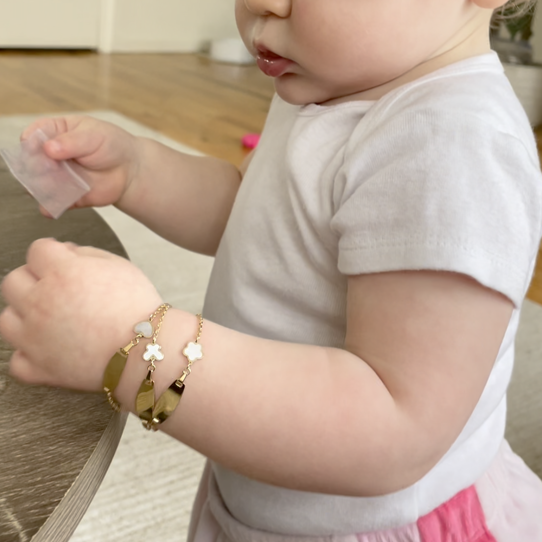 14K GOLD ENGRAVABLE MEGAN BUTTERFLY BABY BRACELET Jen K Online