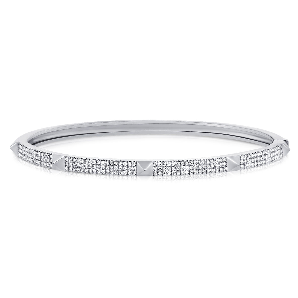 14K GOLD DIAMOND SMALL SAMMY SPIKE BANGLE – Jen K Online