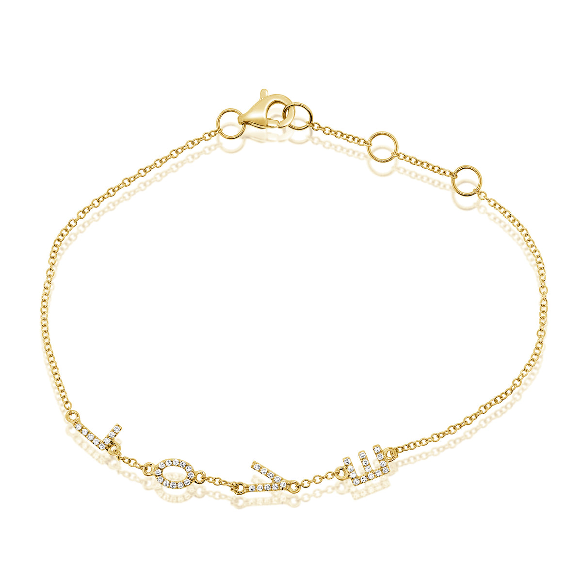 14K GOLD DIAMOND LOLA LOVE BRACELET – Jen K Online