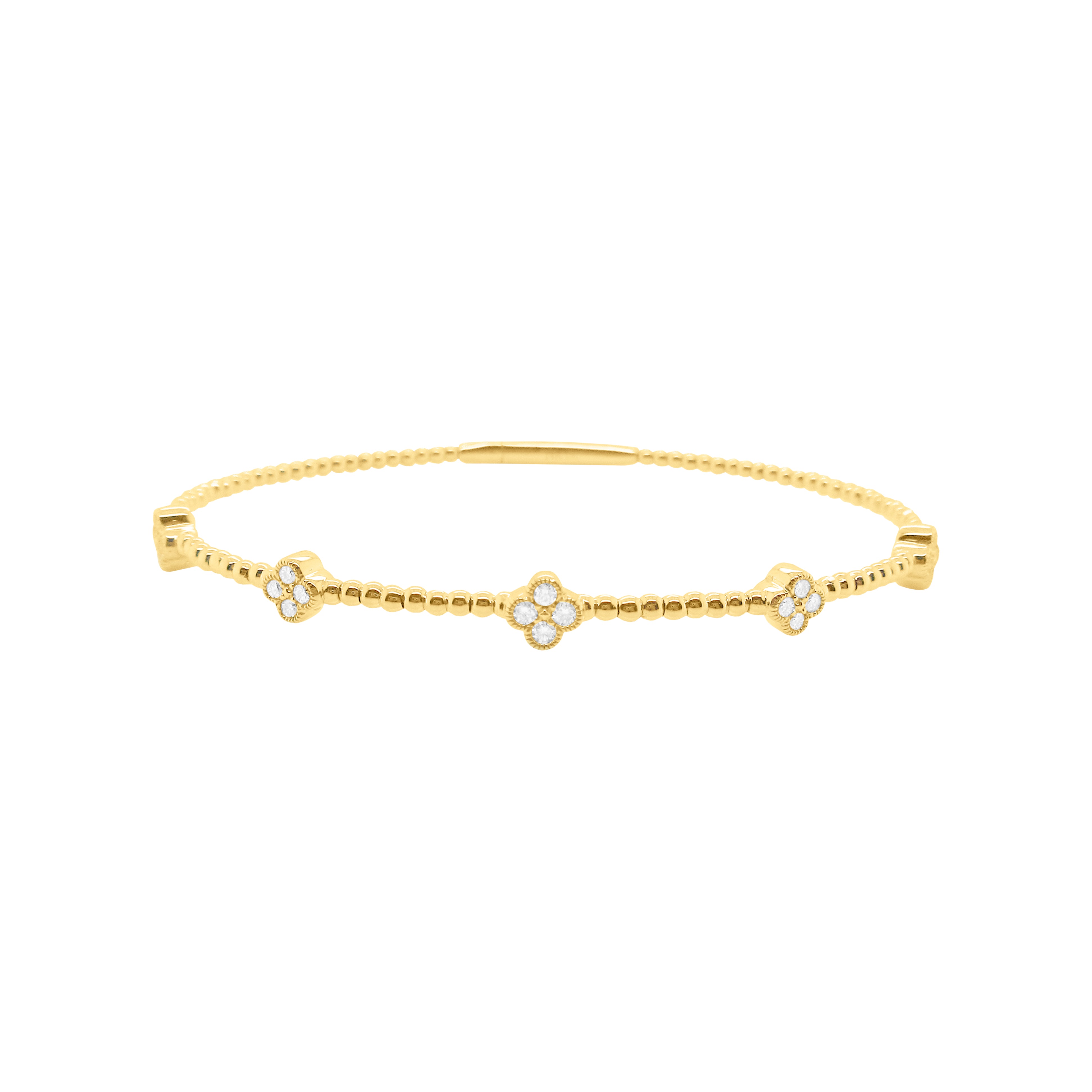 14K GOLD DIAMOND SAMMY SPIKE BANGLE – Jen K Online