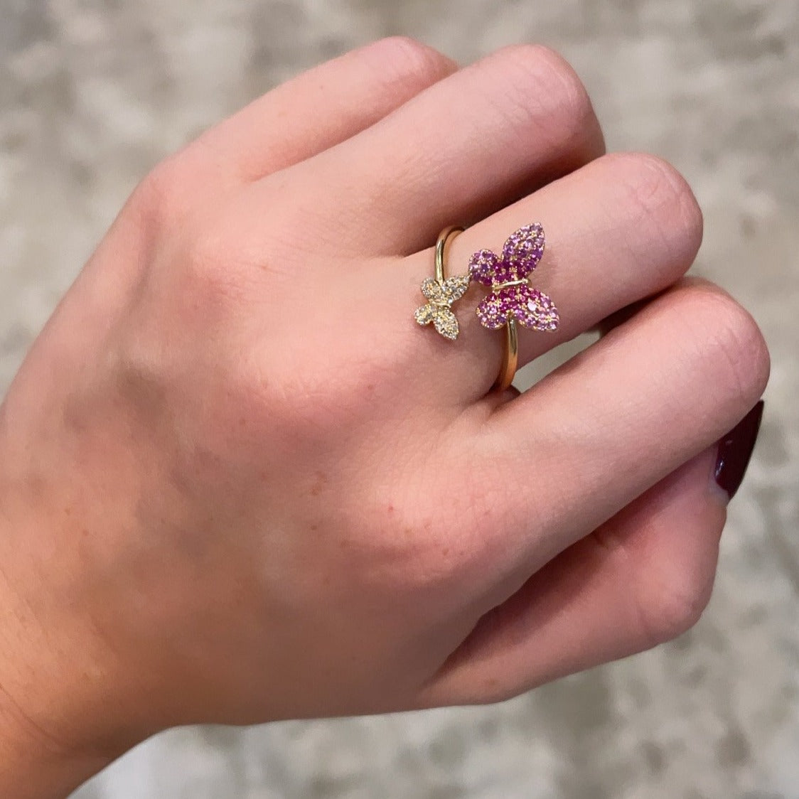 Ruby deals butterfly ring