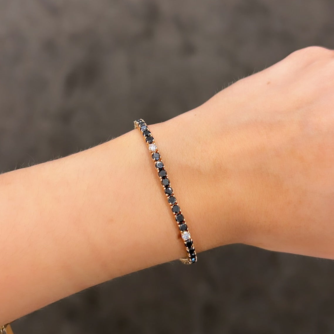 Black diamond bracelet 14k Clearance
