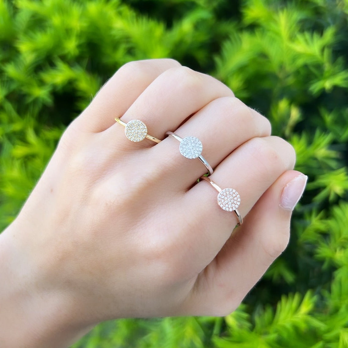 14K GOLD DIAMOND SMALL ANNIE CIRCLE RING – Jen K Online