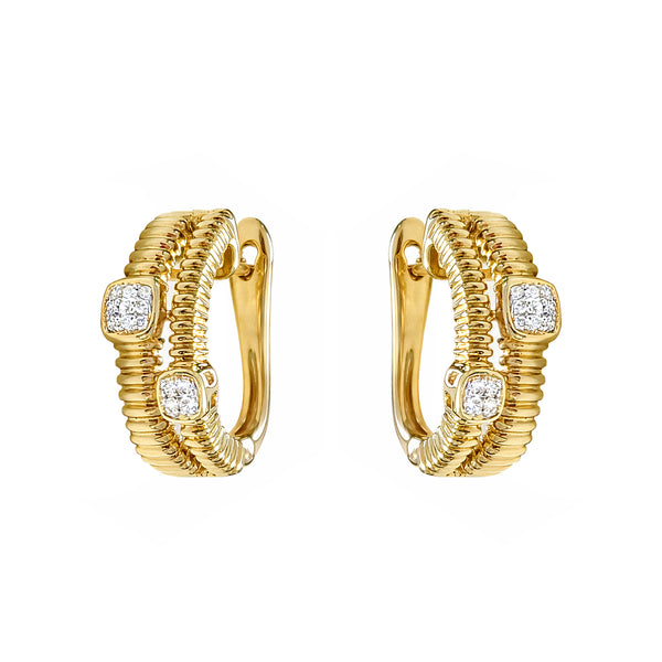 14K GOLD DIAMOND LILLY HUGGIES