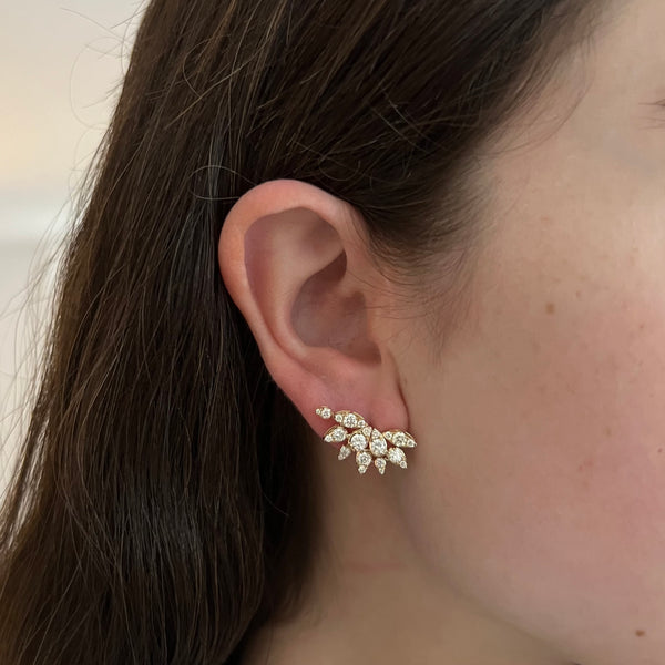 14K GOLD DIAMOND TINA EARRINGS