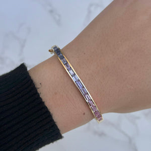 14K GOLD MULTI SAPPHIRE TILLY BANGLE