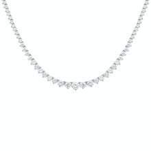 14K GOLD 8.00 CT LAB GROWN DIAMOND GRADUATED TENNIS NECKLACE