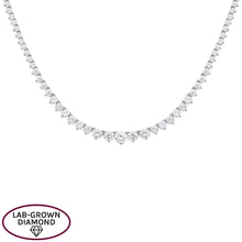 14K GOLD 8.00 CT LAB GROWN DIAMOND GRADUATED TENNIS NECKLACE