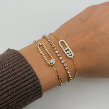 14K GOLD DIAMOND AND PINK SAPPHIRE CARLI BRACELET
