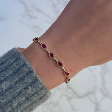 14K GOLD DIAMOND RUBY LEAH BRACELET