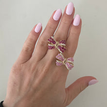 14K GOLD DIAMOND RUBY KATIE BOW RING