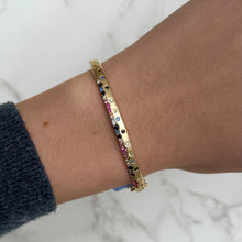 14K GOLD DIAMOND SAPPHIRE CELIA CONFETTI BANGLE