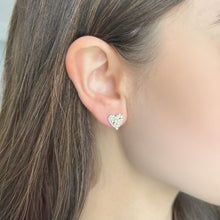 14K GOLD DIAMOND HAVEN HEART STUDS