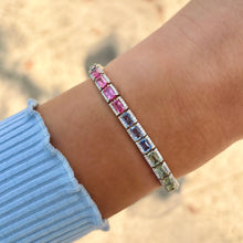 14K GOLD DIAMOND MULTICOLOR SAPPHIRE ASHLEY BRACELET