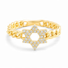 14K GOLD DIAMOND KEREN MAGEN DAVID RING