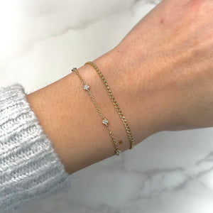 14K GOLD DIAMOND SMALL HARPER BRACELET