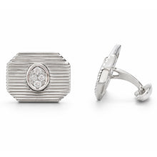 14K GOLD DIAMOND SAMMY POLISHED CUFFLINKS