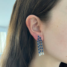 14K GOLD DIAMOND SAPPHIRE ANNA EARRINGS