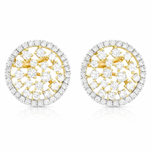 14K GOLD DIAMOND LARGE BAILEY STUDS