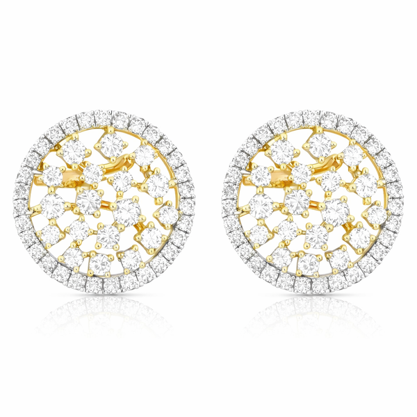 14K GOLD DIAMOND LARGE BAILEY STUDS