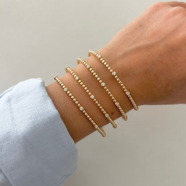 14K GOLD DIAMOND MEGAN WRAP BANGLE