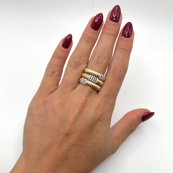 14K GOLD DIAMOND BELLE RING