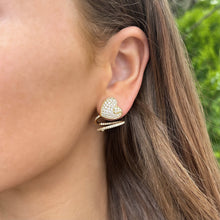 14K GOLD DIAMOND RANDEE HEART EARRINGS