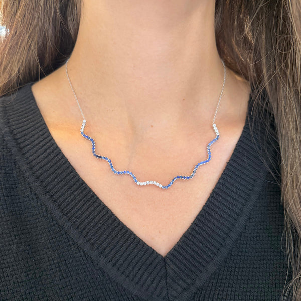 14K GOLD SAPPHIRE ROBYN NECKLACE
