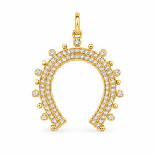 14K GOLD DIAMOND HORSESHOE CHARM
