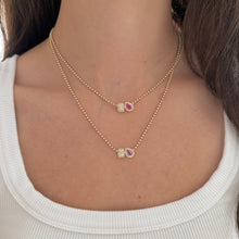 14K GOLD DIAMOND RUBY SERENA NECKLACE