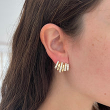 14K GOLD DIAMOND SARI EARRINGS