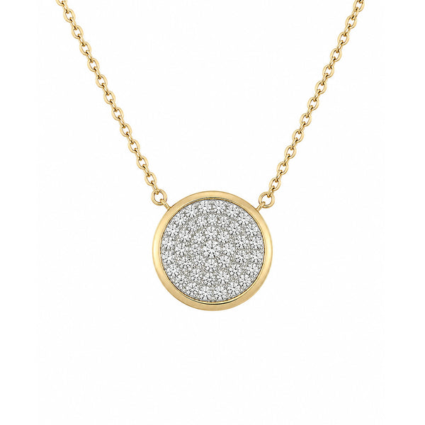 14K GOLD DIAMOND JESSIE ROUND NECKLACE
