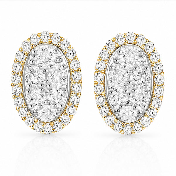 14K GOLD DIAMOND SUZIE STUDS