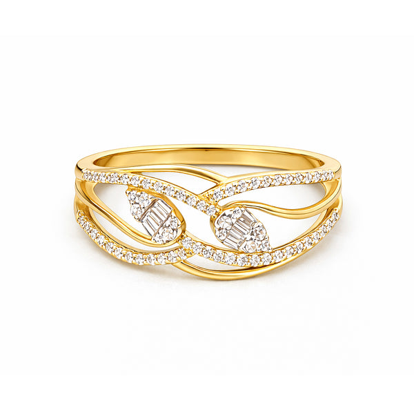 14K GOLD DIAMOND RAVEN RING