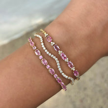 14K GOLD PINK SAPPHIRE NICOLE BRACELET