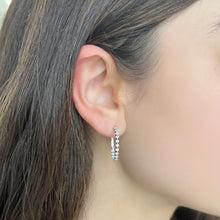 14K GOLD DIAMOND BRINA HOOPS