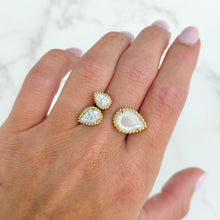 14K GOLD DIAMOND MOTHER OF PEARL JOANNE RING